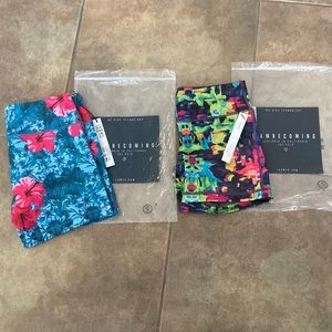 IAB 5-INCH NO-RIDE HIBISCUS LOVE TEAL and BRUSHSTROKES COLOR BLAST